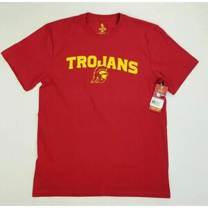 Authentic Apparel Size Medium Men's USC Trojans Fight No! Red Short Sleeve Tee